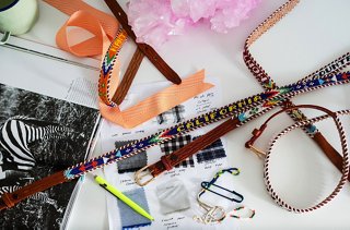 As Lizzie prepares to launch her ecommerce site, her desk fills with merchandise she’s considering, from vintage souvenir belts to fabric swatches from a small Maine designer.
