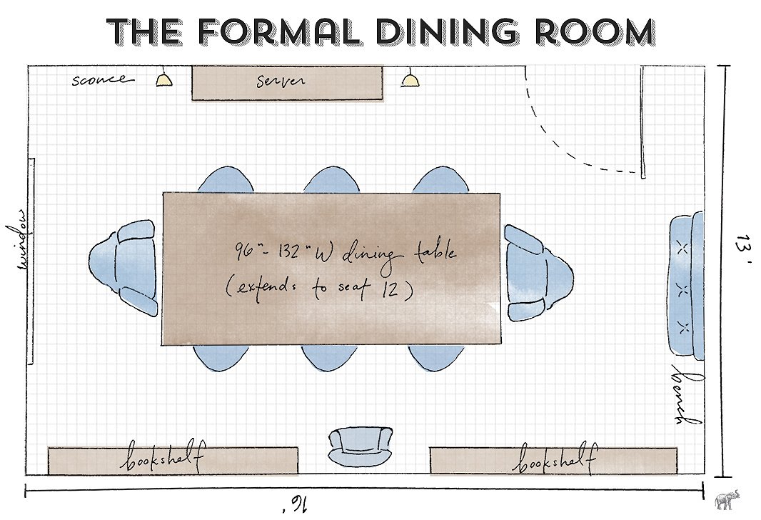 dining room seating layout