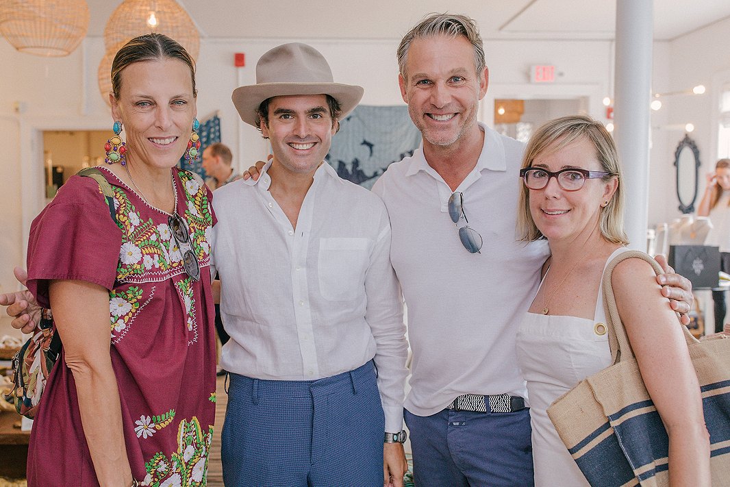 From left: Designer Katie Leede, Elle Decor editor in chief Whitney Robinson, designer Jeffrey Alan Marks, and publicist Sarah Boyd in the Southampton shop during brunch.
