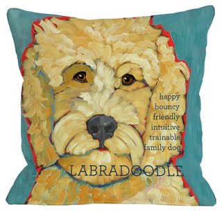 Labradoodle 18x18 Pillow, Multi