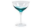 S/4 Nassau Martini Glasses, Aqua
