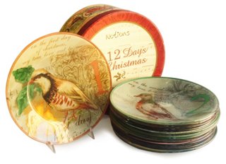 S/12 Twelve Days of Xmas Salad Plates