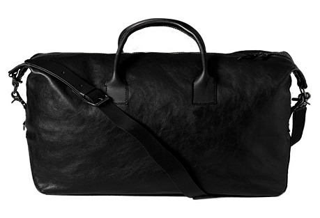 Travel in Style with One Kings Lane Leather Black Duffel