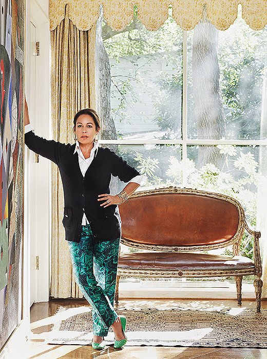 Designer Michelle Nussbaumer at home in Dallas, where she and her Swiss-born husband have lived for nearly two decades.
