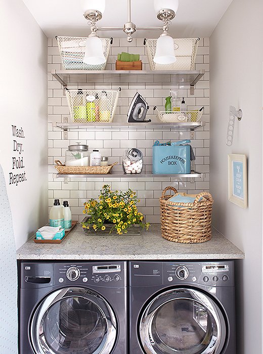 Beautifully organized laundry room