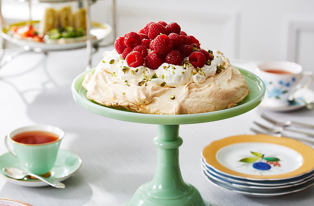 This jadeite cake plate brings a dash of nostalgia to the table. Photo by Frank Frances. 
 
