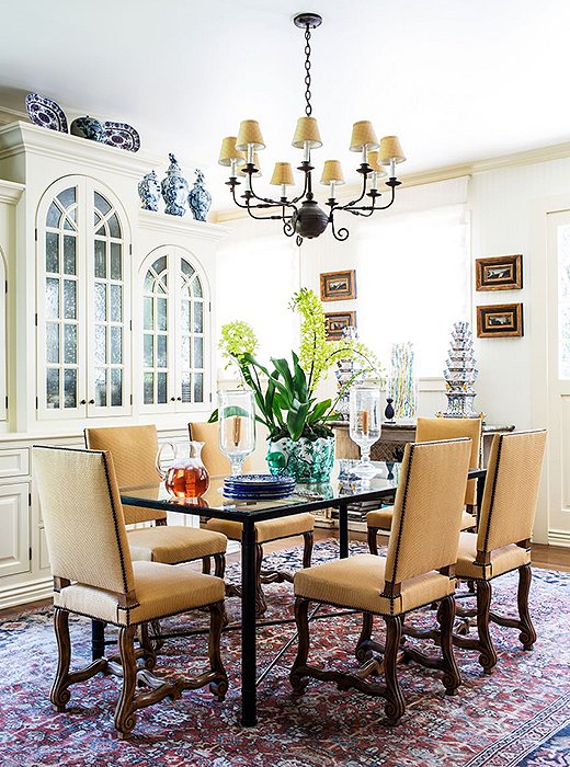 The Louis XIV chair’s thronelike stature lends drama to the dining room. Try pairing with a clean-lined table to balance out the chairs’ formality and heavy shape. Photo by Nicole LaMotte.
