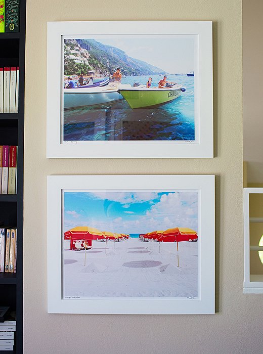 Photographs by Natalie Obradovich depicting the Amalfi Coast (“Staring at those for a year has made me now book a trip there!”) punch up the office’s cream walls and the bookshelves filled with Louise’s enormous book collection from her college days. “I studied English literature, so I’m a bit of a bookworm,” she laughs.
