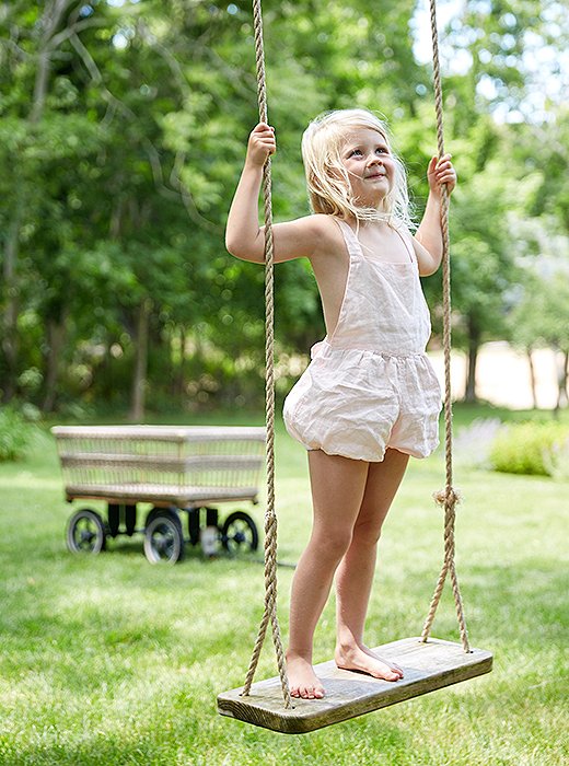 “I’m literally always either in the kitchen or out in the yard with Tallulah, pulling her in the wagon or pushing her on the swing,” Jennifer says.
