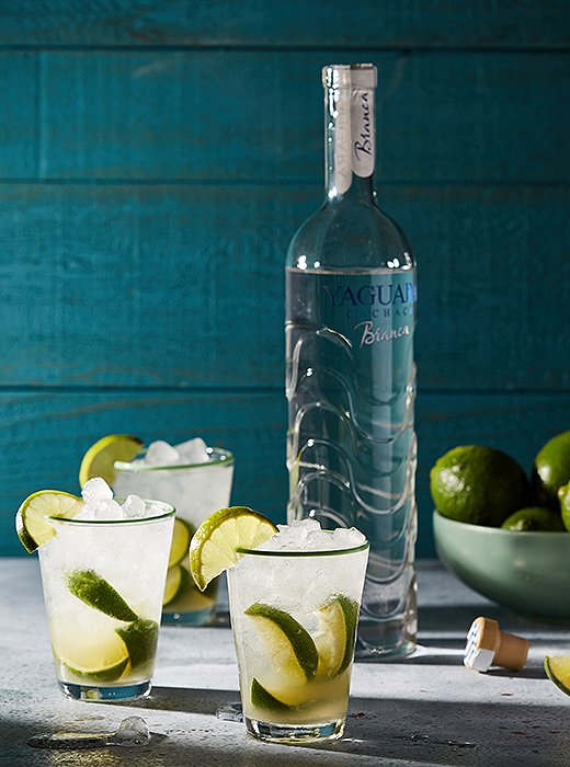 A classic caipirinha is perfect for staving off the summer heat. Our take uses Yaguara cachaça and lots of lime.
