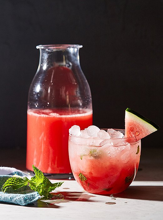 Our watermelon-mint caipirinha is one part sweet, one part minty, and utterly cooling.
