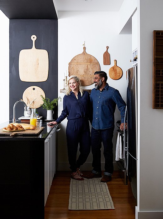 Rosie and Ambi love hosting a big crowd, so the compact kitchen sees its fair share of use and traffic—and is always at the ready for an impromptu wine-and-cheese night or an intimate dinner with family and friends.
