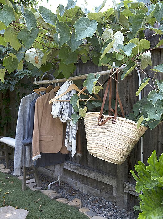Guests drop off their coats and totes in the garden coat check—no ticket needed.
