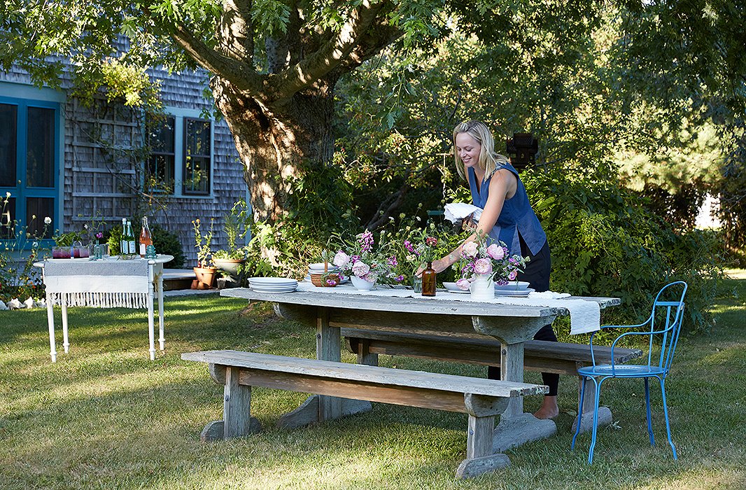 Andy Oates and Bill Euler, the men who’d founded the Nantucket Looms in the late 1960s, established what’s become known as Nantucket cottage style—a more official term for the style I was after. Their own “shack,” tucked into a far-off island beach, housed their collection of crafts and art. I ended up buying the white pitcher here from their estate.
