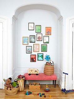 where to hang photos on a wall