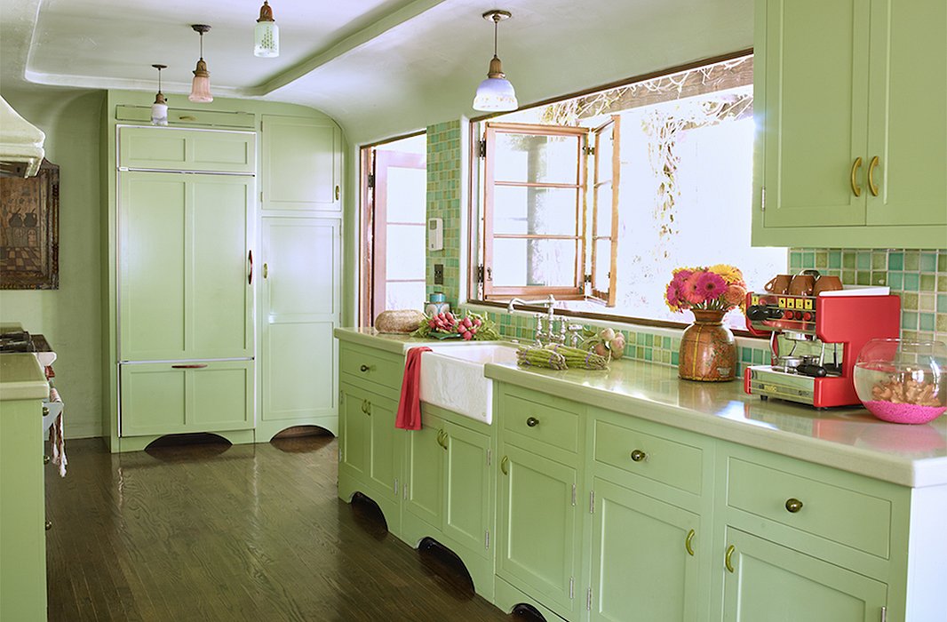 Designers Share Their Favorite Paint Colors for Green  Kitchens 
