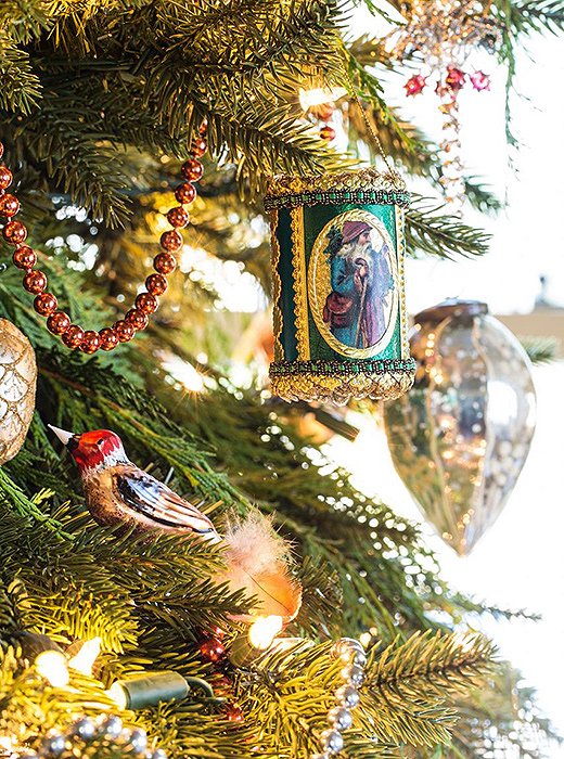 Mix ornate heirloom ornaments with simple glass globes and teardrops for a classic tree that celebrates holidays past.
