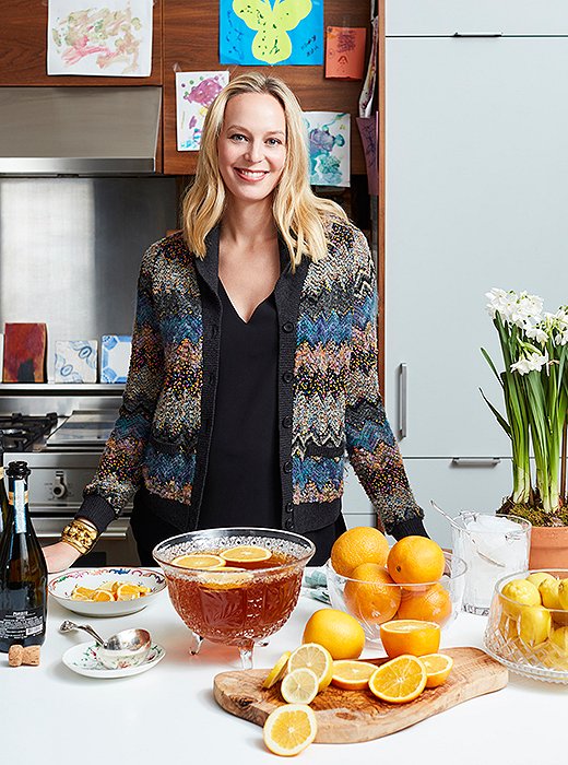 Me, in our Brooklyn kitchen, ready to try to distill the secrets of a good holiday party. In spite of its serious-sounding name, Chatham Artillery Punch is dead-simple to make (and deceptively potent)—which makes it the perfect set-it-and-leave-it concoction for pretty much any holiday party.
