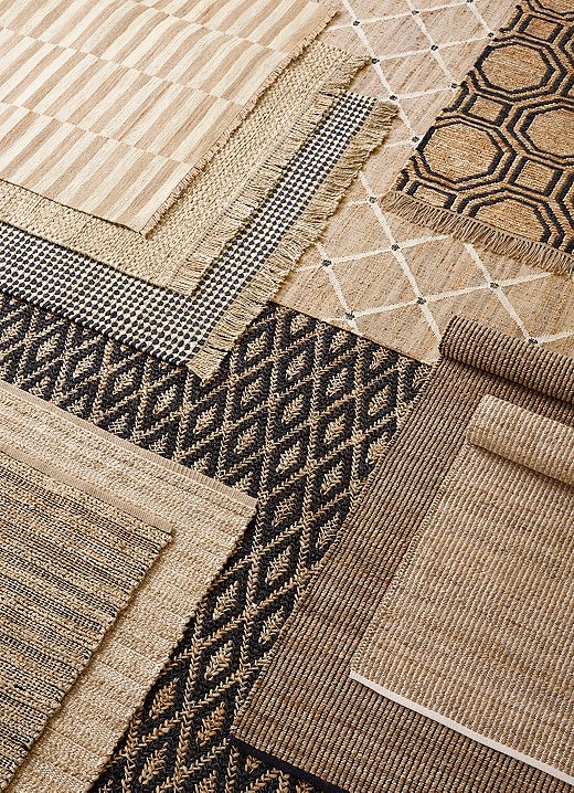 Rugs made of natural materials are our favorite base for layering. Photo courtesy of Annie Selke.
