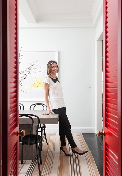 Lilly loves a painted door. “It’s such an affordable, easy way to add layers to your home,” she says. “Do more than one and it creates continuity.”
