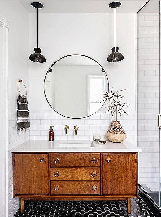 Simplicity and symmetry make for a delightful bath. Photo courtesy of Annabode + Co.
