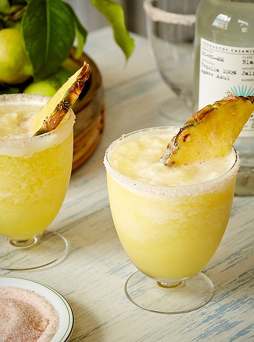 A wedge of pineapple is the only garnish you need. 
