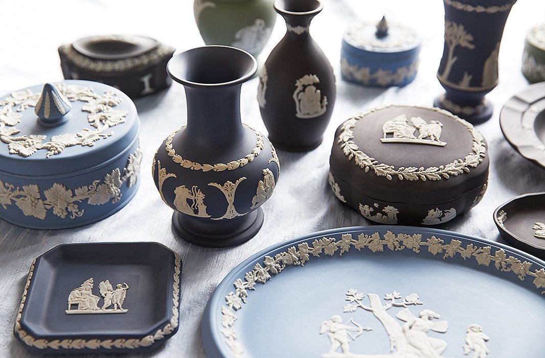 Wedgwood jasperware, which the company began manufacturing in the late 18th century, is a staple of London markets.
