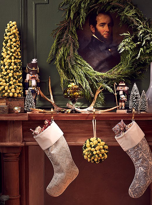 Try a handsome take with a mix of masculine accents and Christmas classics.
