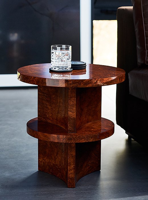The Brewster Accent Table, part of the Modern Icons collection by Ralph Lauren Home.
