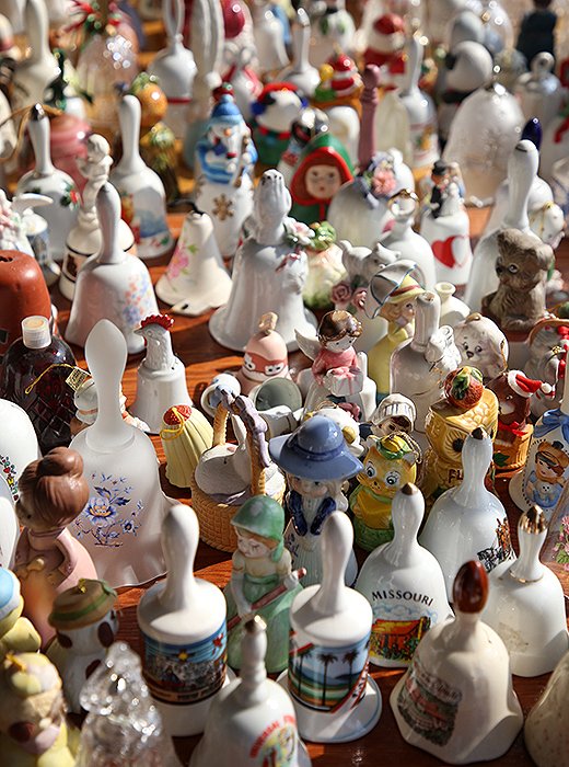 Brimfield is a collector’s paradise. Case in point: this table of handbells that features hundreds of unique styles. Something for everyone, indeed!
