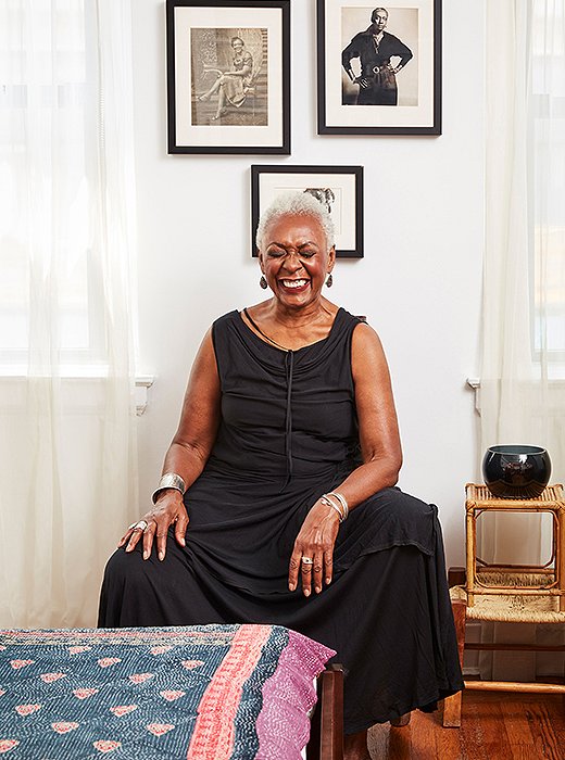 Bethann Hardison enjoys the moment, at home.
