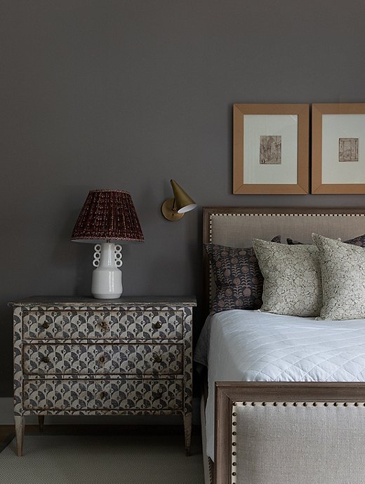 Dusty gray is the perfect foil to the white and bright palette throughout the downstairs living area. 
