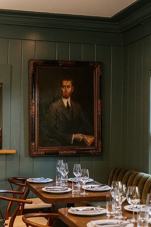 All the antique portraits that hang throughout the hotel are pieces in the narrative puzzle of Jason’s design.
