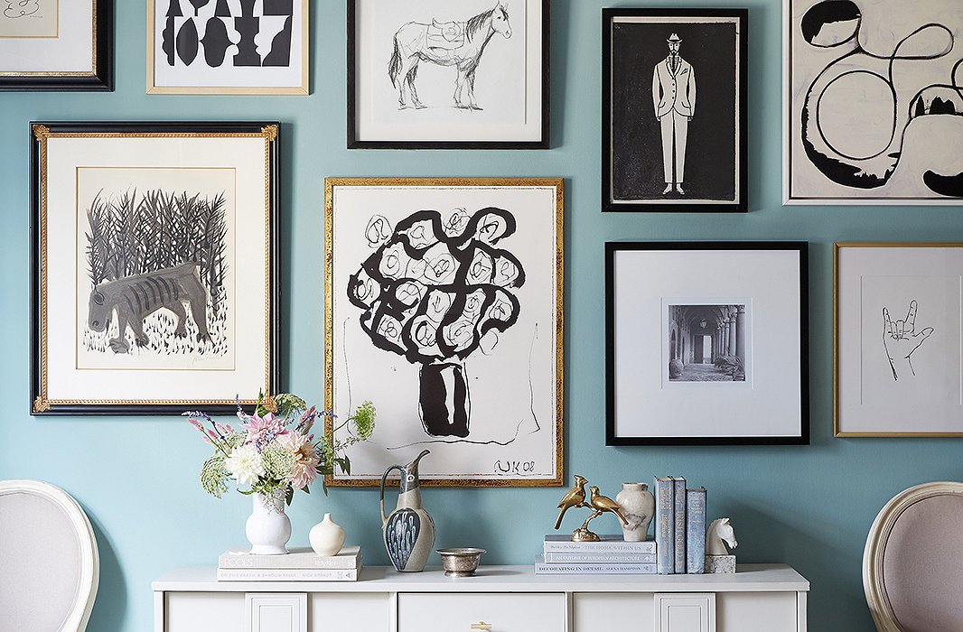 How To Hang Art Above A Console Table - Arranging 3 Pictures On A Wall