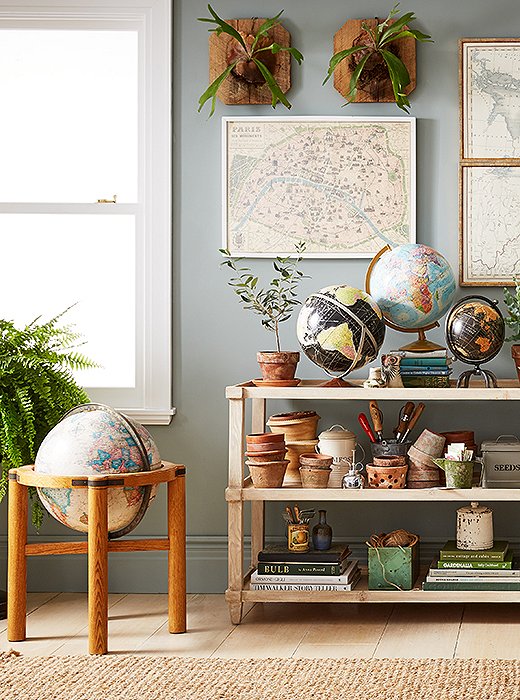 4 Inspiring Ideas For Decorating With Maps And Globes - Adventure Decor Ideas