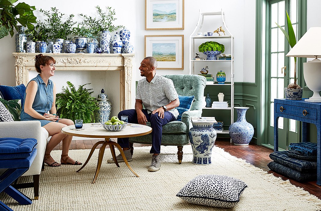 Stylist Erika Engstrom and photographer Frank Tribble kick back in their airy, inviting space.
