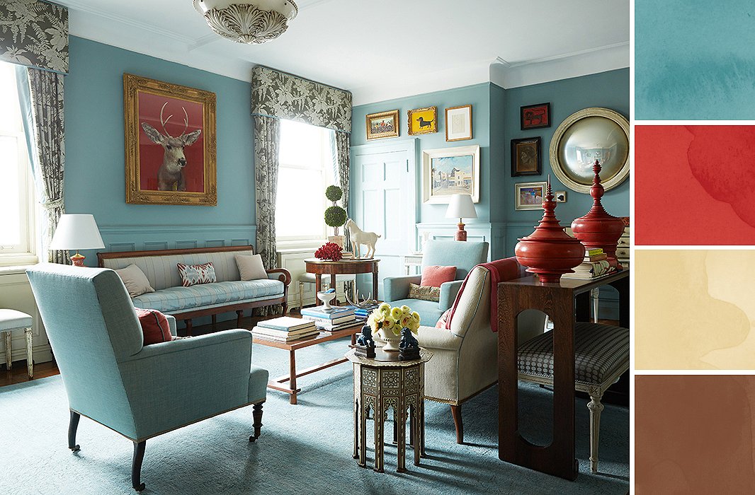 Living Room Table Next;: Inspirational Living Room Design Color Palette