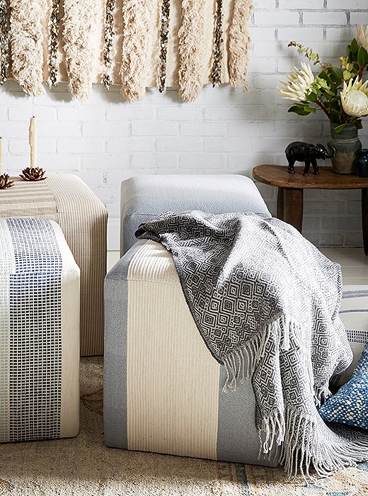 Detailed with an allover diamond pattern, the Manorca Throw is hand-loomed of ultrasoft alpaca wool by artisans in Peru.
