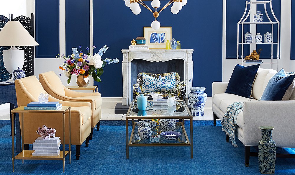 Stylist Challenge: Blue and White Rooms