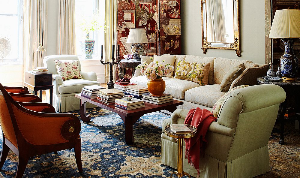 living room chinoiserie decor