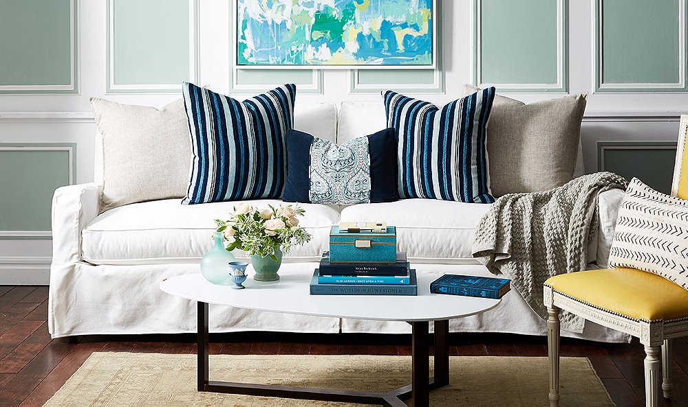 How to Arrange Throw Pillows on a Couch - Driven by Decor