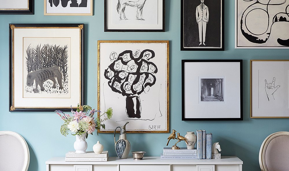 How To Hang Art Above A Console Table