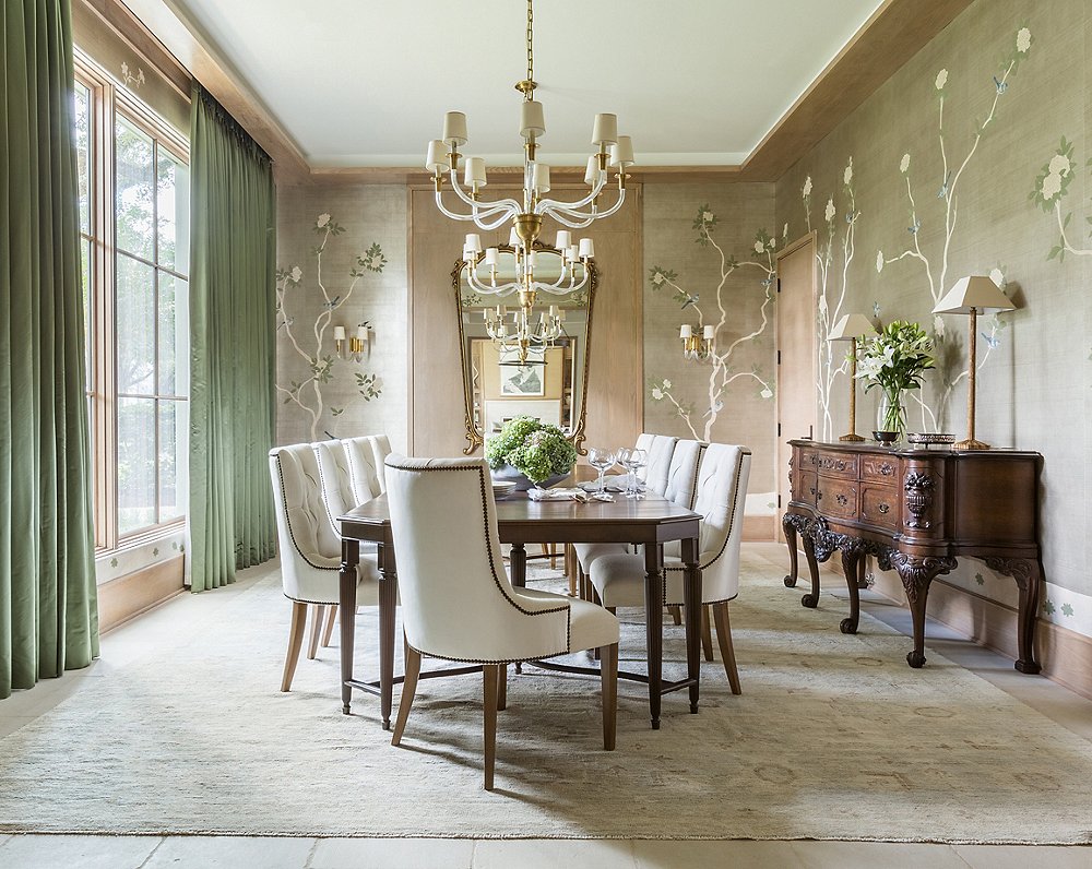 Find similar chandeliers here and sconces here. Design by Marie Flanigan; photo by Julie Soefer.
