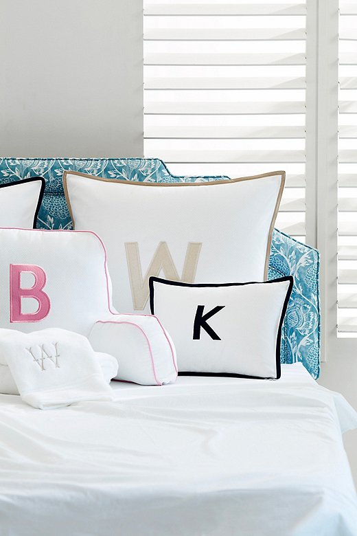 Monogrammed pillows and towels make great gifts for college students, as they give a dorm an added layer of personality. 
