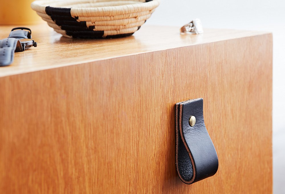 How To Create Diy Leather Drawer Pulls, Leather Drawer Pulls