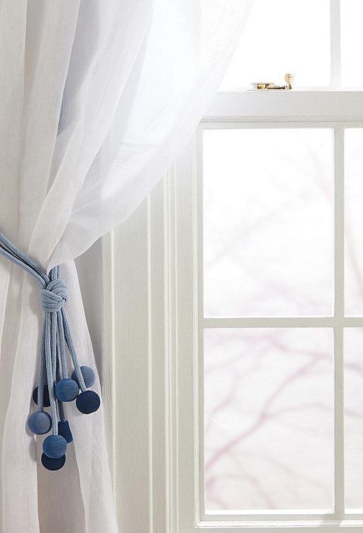 Decorative Tassels Curtain Tiebacks, White Curtain Tie Backs