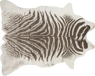 Erin Gates 5 X8 Acadia Zebra Faux Hide Rug Gray One Kings Lane