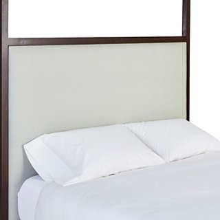 One Kings Lane Somerset TopRail Canopy Bed, Walnut/Sea Glass Linen