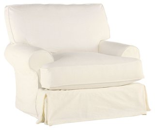 cream comfy chair