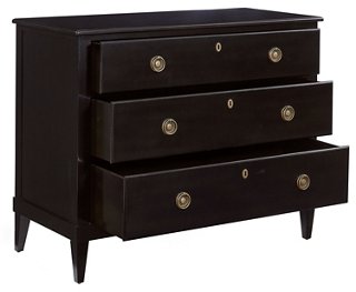 One Kings Lane Adams 3Drawer Dresser, Black One Kings Lane